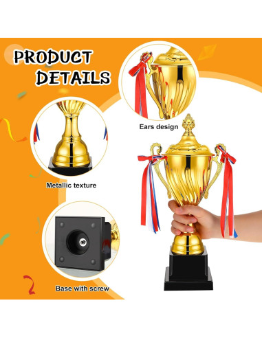 Copa Trofeo Grande Inbagi 35 cm Dorado para Eventos