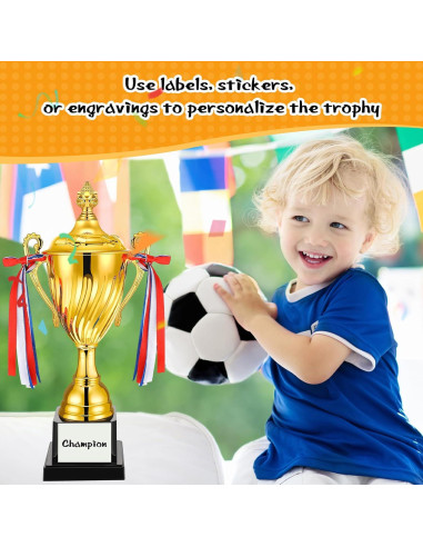 Copa Trofeo Grande Inbagi 35 cm Dorado para Eventos