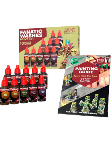 Conjunto de Pinturas Acrílicas Washes Fanatic The Army Painter 10x18ml