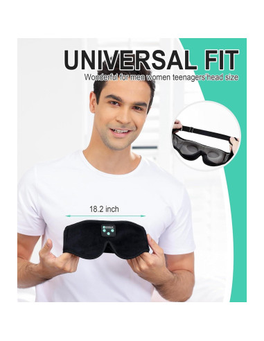Máscara para dormir Bluetooth Boodlab con auriculares HD 3D