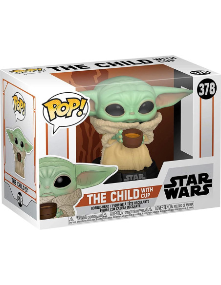 Figura de Vinilo Pop! Funko Star Wars Grogu con Taza 9.5cm Figura de Vinilo Pop! Funko Star Wars Grogu con Taza 9.5cm