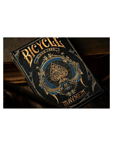 Baraja de Cartas Bicycle Mayhem Azul Tamaño Poker 100% Personalizada