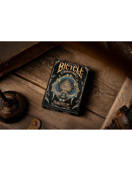 Baraja de Cartas Bicycle Mayhem Azul Tamaño Poker 100% Personalizada