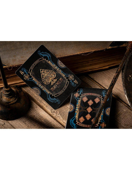 Baraja de Cartas Bicycle Mayhem Azul Tamaño Poker 100% Personalizada