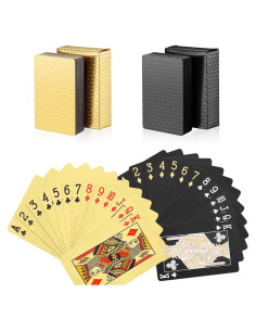 2 Barajas de Cartas de Juego Foil Zayvor - Impermeables y Duraderas