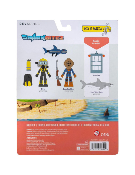Paquete de Juego SharkBite 2 - Jaula de Tiburón con 2 Figuras