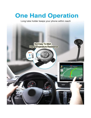 Soporte para Tablet en Parabrisas Woleyi, Brazo Largo 30 cm