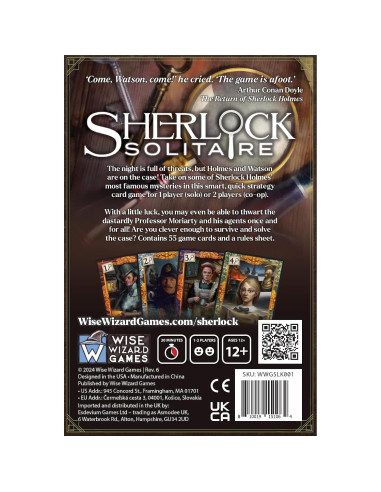 Juego de cartas Solitaire Sherlock - Wise Wizard Games