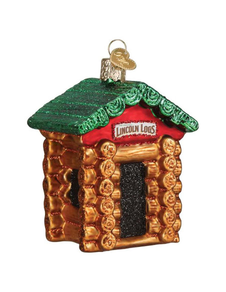 Adorno de Navidad Old World Christmas Hasbro Lincoln Logs 9.5cm