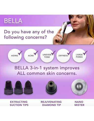 Extractor de Poros Spa Sciences BELLA 3-en-1 Microdermoabrasión