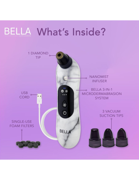 Extractor de Poros Spa Sciences BELLA 3-en-1 Microdermoabrasión