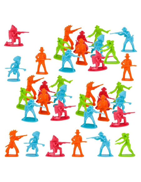 Figuras Nativas Americanas Vaquero e Indio Chochkees 144 Piezas Figuras Nativas Americanas Vaquero e Indio Chochkees 144 Piezas