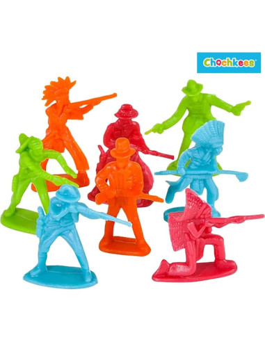 Figuras Nativas Americanas Vaquero e Indio Chochkees 144 Piezas