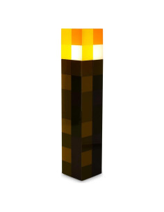 Luz Nocturna LED Antorcha de Piedra Marrón Minecraft Ukonic