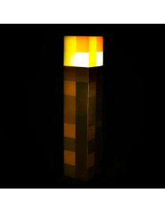 Luz Nocturna LED Antorcha de Piedra Marrón Minecraft Ukonic 2