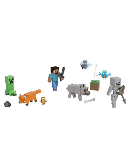 Figuras de Acción Minecraft Mattel Steve 8.26 cm con Accesorios