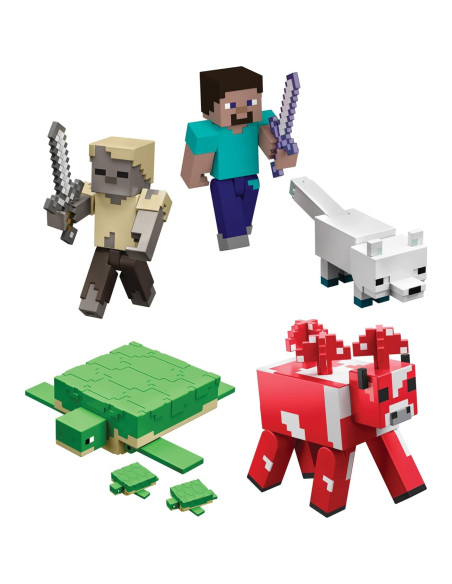 Figuras de Acción Minecraft Mattel Steve 8.26 cm con Accesorios