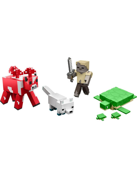 Figuras de Acción Minecraft Mattel Steve 8.26 cm con Accesorios