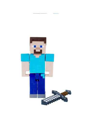 Figuras de Acción Minecraft Mattel Steve 8.26 cm con Accesorios