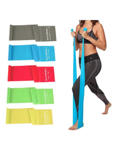 Juego de 5 Bandas de Resistencia Lianjindun Sin Látex 150 cm