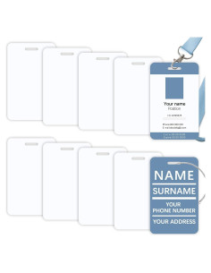 12 Etiquetas de Identificación de Sublimación LaiHiulaan 21.8x13.5cm