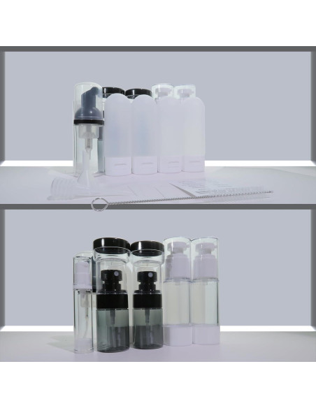 Juego de Botellas de Viaje 19 Piezas Tivroco Negro