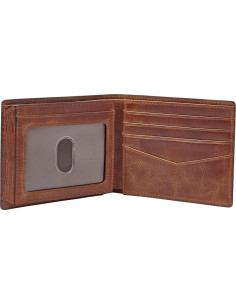 Cartera Bifold de Cuero Marrón para Hombre Fossil Derrick RFID 2