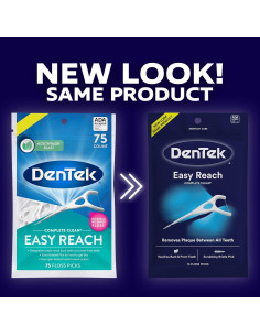 Palillos de Hilo Dental DenTek Limpieza Completa 75 Unidades 2