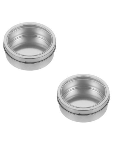 Garneck 2 Pcs Caja de Especias Magnética Aluminio 9cm
