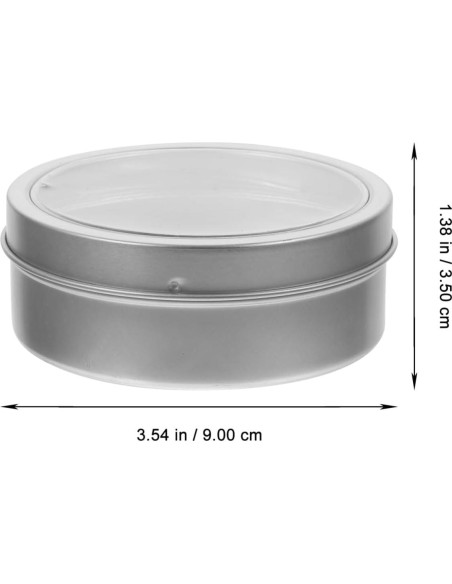 Garneck 2 Pcs Caja de Especias Magnética Aluminio 9cm