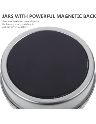 Garneck 2 Pcs Caja de Especias Magnética Aluminio 9cm