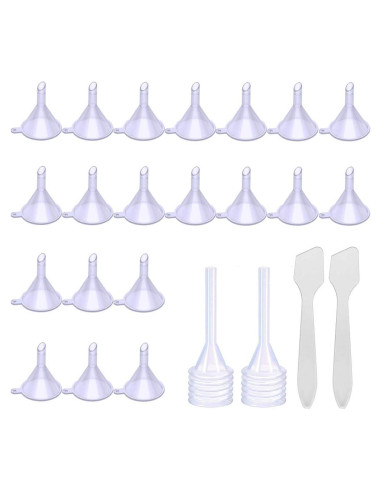 Paquete de 20 Mini Embudos Plástico CKANDAY con Pipetas y Cucharas