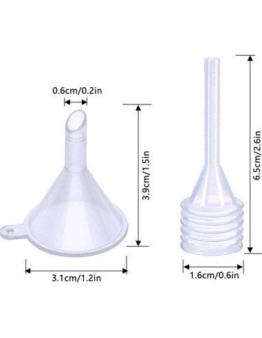 Paquete de 20 Mini Embudos Plástico CKANDAY con Pipetas y Cucharas