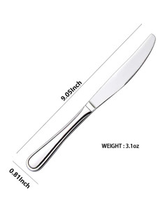 Juego de cuchillos de cena HISSF 4 piezas acero inoxidable 2