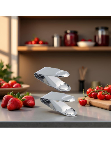 Juego de 3 Removedores de Tallos de Fresa JJLFresheners Acero Inoxidable