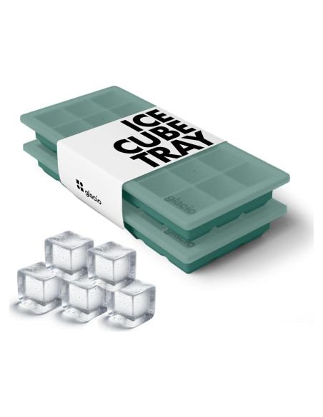 Bandeja de Hielo Glacio - Set de 2 Silicona Flexible 21 Cubos
