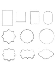 Juego de 10 cortadores de galletas MOLDTAS acero inoxidable