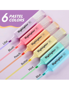 Marcadores Fluorescentes MaxGear Pastel Punta Cuchilla 12 Pzs 2