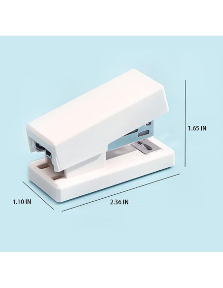 Mini Grapadora Portátil Gerderk Blanca con 1000 Grapas