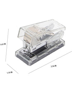 Grapadora Portátil Gerderk Transparente con 1000 Grapas 2