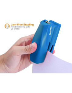 Grapadora Compacta Bostitch B150 Azul 20 Hojas con Almacenamiento 2