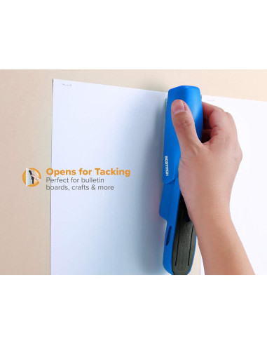 Grapadora Compacta Bostitch B150 Azul 20 Hojas con Almacenamiento