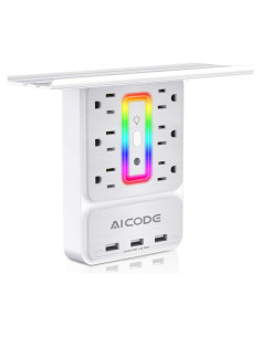 Estante de Enchufe Múltiple 9 en 1 ZUONIU con 6 Enchufes y 3 USB