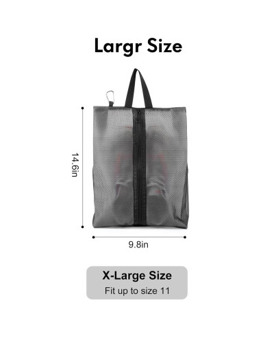 Paquete de 2 Bolsas Impermeables para Zapatos de Viaje Extra Grande