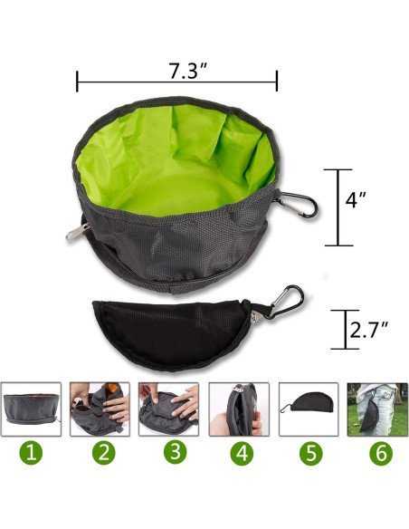 2 Cuencos Plegables para Perros YMTECH - Portátiles y Ligeros