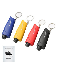 Paquete de 4 llaveros rompeventanas 365Home con cortador