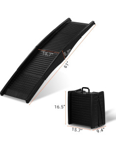 Rampa Plegable para Perros Outvita 155 cm Antideslizante 68 kg 2