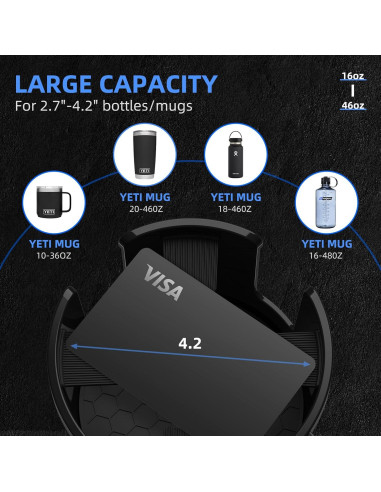 Expansor Soporte para Tazas de Coche DYLEN Ajustable 2.7-10.67cm