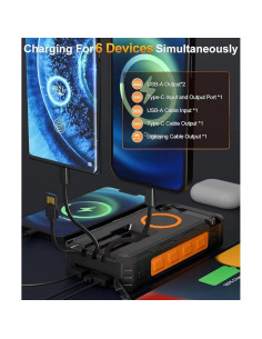 Cargador Solar Power Bank MQOUNY 36000mAh Manivela 15W 2