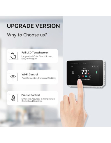 Termostato Inteligente Vine TJ-919T con Pantalla Táctil 4.3"